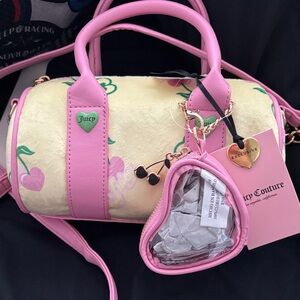 Juicy Couture Pink and Yellow Mini Bag